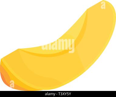 Slice apricot icon, isometric style Stock Vector