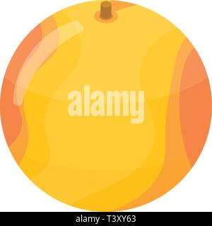 Whole apricot icon, isometric style Stock Vector
