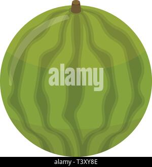 Whole watermelon icon, isometric style Stock Vector