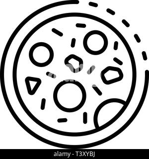 Microbe under microscope icon, outline style Stock Vector