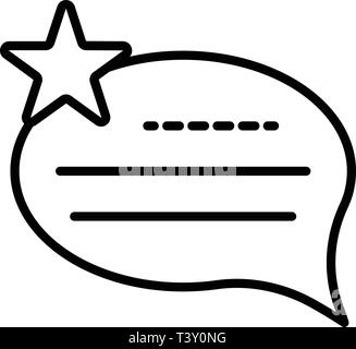 Online vote chat icon, outline style Stock Vector