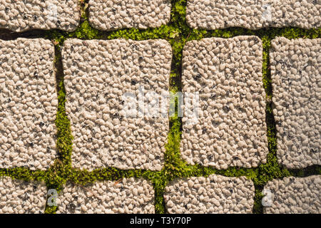 Pavement Stone Texture. Pavement of granite in the small town Stock Photo