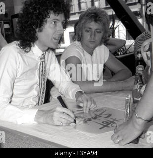 Brian May and Roger Taylor of Queen attend Queen Press Conference