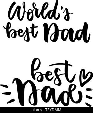 Cool dad. Cute hand drawn bauble lettering. Isolated on white ...