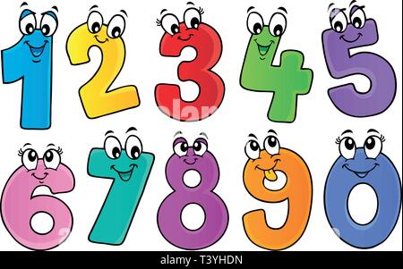 Illustration of a cartoon number 2 Stock Photo - Alamy