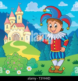 Happy jester theme image 3 - eps10 vector illustration. Stock Vector