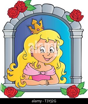 Window Design Princess Rose flower theme image 1 - eps10 vector illustration Stock Vector ...