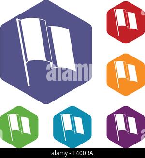 Germany flag icons vector hexahedron Stock Vector