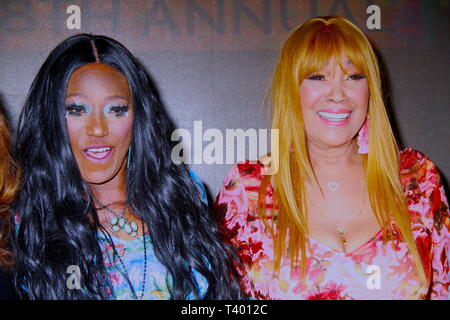 April 10, 2019 - Hollywood, California, U.S. - I16043CHW.Hollywood Chamber Of Commerce Honors The Original Pointer Sisters Bonnie Pointer and Anita Pointer With Lifetime Achievement Award.Avalon Hollywood, Hollywood, California, USA .04/10/2019 .BONNIE POINTER AND ANITA POINTER .Â©Clinton H.Wallace/Photomundo International/  Photos Inc  (Credit Image: © Clinton Wallace/Globe Photos via ZUMA Wire) Stock Photo