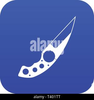 Small knife icon digital blue Stock Vector