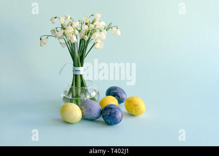 Easter composition in pastel colors horizontal orientation Stock Photo