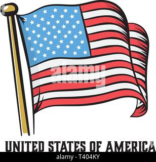 American Flag. Vector illustration Stock Vector Image & Art - Alamy
