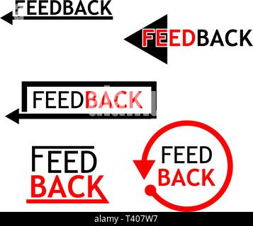 Feedback stock icon, flat icons. Icon set Stock Vector