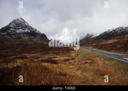 Road through Glen Coe Highland Region Scotland UK Stock Photo