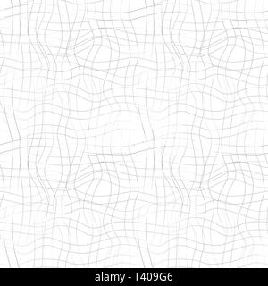 Vector seamless pattern with wavy drawn lines on a white background Stock Vector