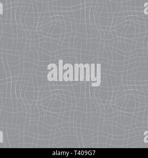 Vector seamless pattern with wavy drawn lines on a grey background Stock Vector