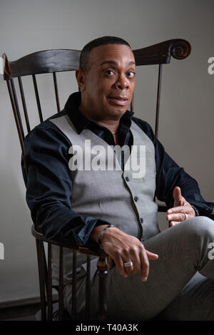 53 year old African American man who works as an actor Stock Photo