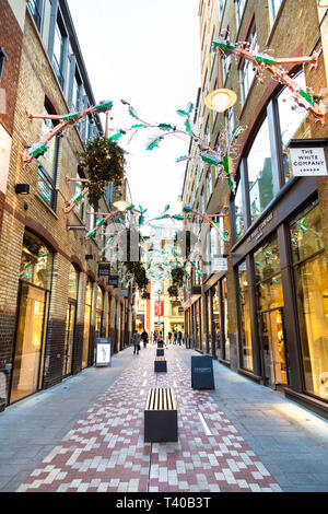 Pedestrian street in St Martin's Courtyard, Covent Garden, London, UK Stock Photo