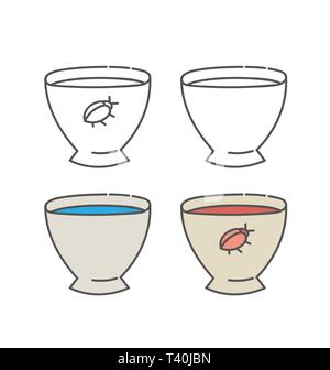 Natural organic product carmine red pigment bug extract containers bowl pot set of doodles outline linear icons collection of eco ingredients natural  Stock Vector