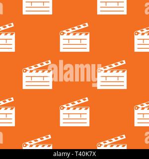 Clapper pattern vector orange Stock Vector