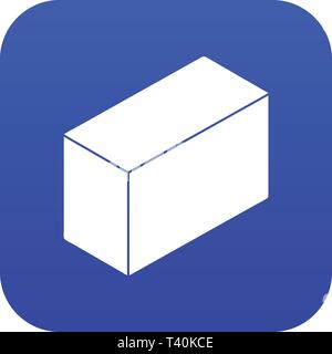 Cement block icon blue vector Stock Vector