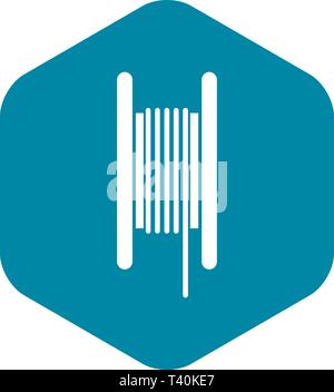 Electric cable in coil icon, simple style Stock Vector