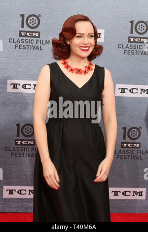 April 11, 2019 - Los Angeles, CA, USA - LOS ANGELES - APR 11:  Alicia Malone at the 2019 TCM Classic Film Festival Gala - 30th Anniversary Screening Of ''When Harry Met Sally'' at the TCL Chinese Theater IMAX on April 11, 2019 in Los Angeles, CA (Credit Image: © Kay Blake/ZUMA Wire) Stock Photo