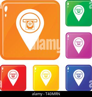 Cash terminal pointer icons 9 set Stock Vector Image & Art - Alamy