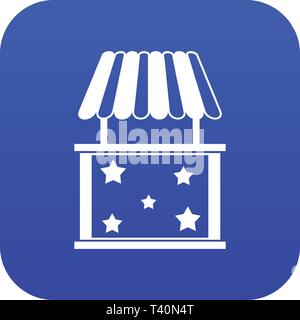 Kiosk icon digital blue Stock Vector