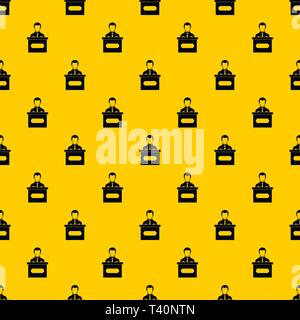 Businessman giving presentation pattern vector Stock Vector