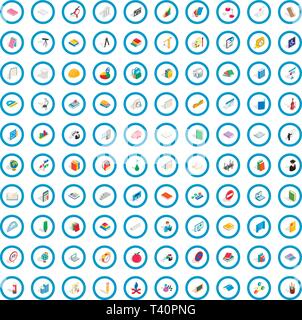 100 school and education icons set Stock Vector