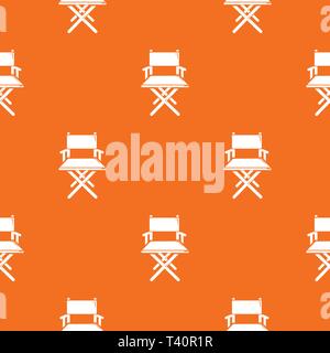 Director chair pattern vector orange Stock Vector