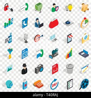 Web file icons set, isometric style Stock Vector