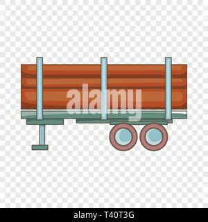 Logging truck icon, cartoon style Stock Vector