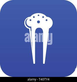Hair fix clip icon blue vector Stock Vector