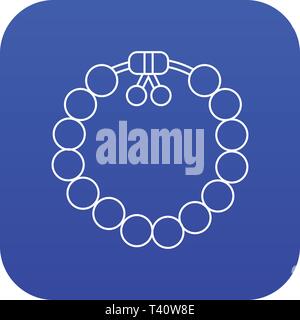 Charming gemstone bracelet icon blue vector Stock Vector