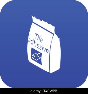 Tile adhesive icon blue vector Stock Vector