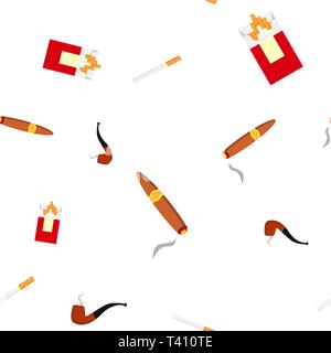 Smoking Pipe Seamless Pattern Vector. Wind Steam. Vintage Smpoker. Nicotine. Cute Graphic Texture. Textile Backdrop. Cartoon Colorful Background Stock Vector