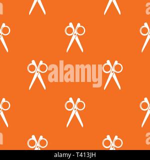 Scissors pattern vector orange Stock Vector
