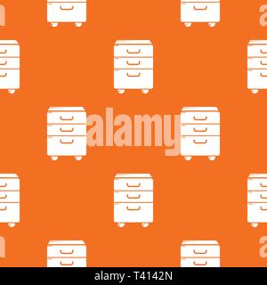 Office closet pattern vector orange Stock Vector