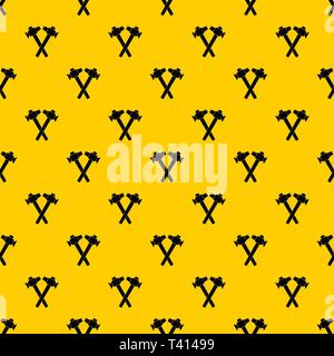 Crossed blacksmith hammer pattern vector Stock Vector