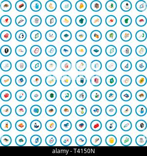 100 renovation icons set, isometric 3d style Stock Vector