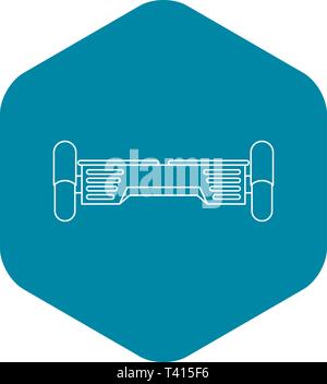 Hover board gyro pod icon, outline style Stock Vector