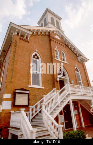 Alabama Montgomery Dexter Avenue King Memorial Baptist Church MLK,Martin Luther King Civil Rights movement outside exterior front entrance, Stock Photo