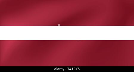 Vector national flag of Latvia. Illustration for sports competition, traditional or state events. Stock Vector