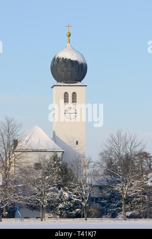 Catholic church of village Vaterstetten, district Ebersberg, Bavaria, Germany Stock Photo