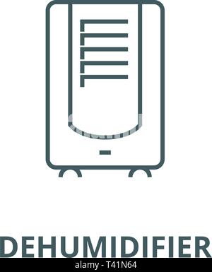 Dehumidifier line icon, vector. Dehumidifier outline sign, concept symbol, flat illustration Stock Vector