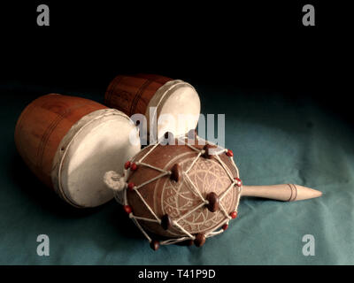 Still life of Maracas and timbales Stock Photo
