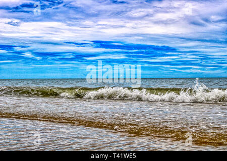 This unique photo shows the great unique beach and sea in Ban Krut on the Thai Gulf Coast Stock Photo