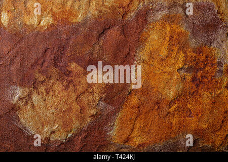 rusty iron metal background, full-frame, top-view Stock Photo
